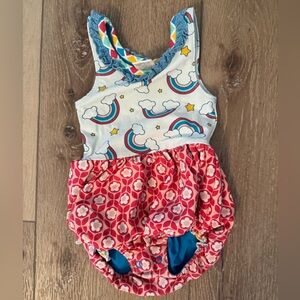 Wildflowers Rainbow and Floral Diaper Cover